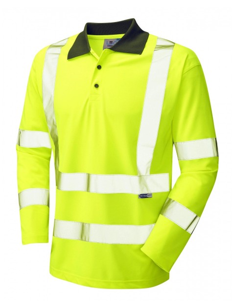 Leo Woolsery P06-Y Coolviz Polo Shirt Yellow Clothing